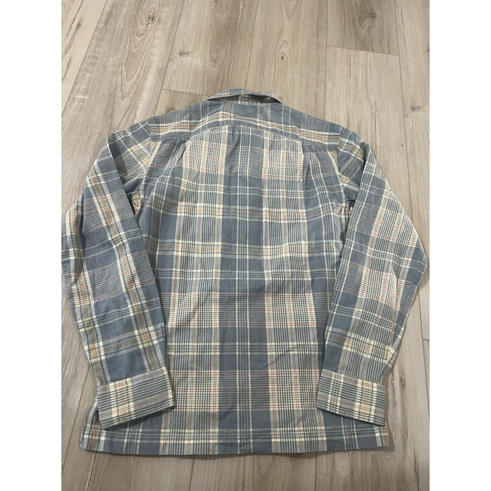 RRL by Ralph Lauren Madras Camp Shirt Light Blue XS - Picture 3 of 6